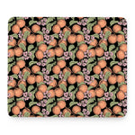 Apricot And Flower Pattern Print Mouse Pad