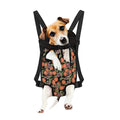 Apricot And Flower Pattern Print Pet Carrier Backpack