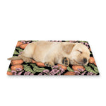 Apricot And Flower Pattern Print Pet Cooling Mat Cover