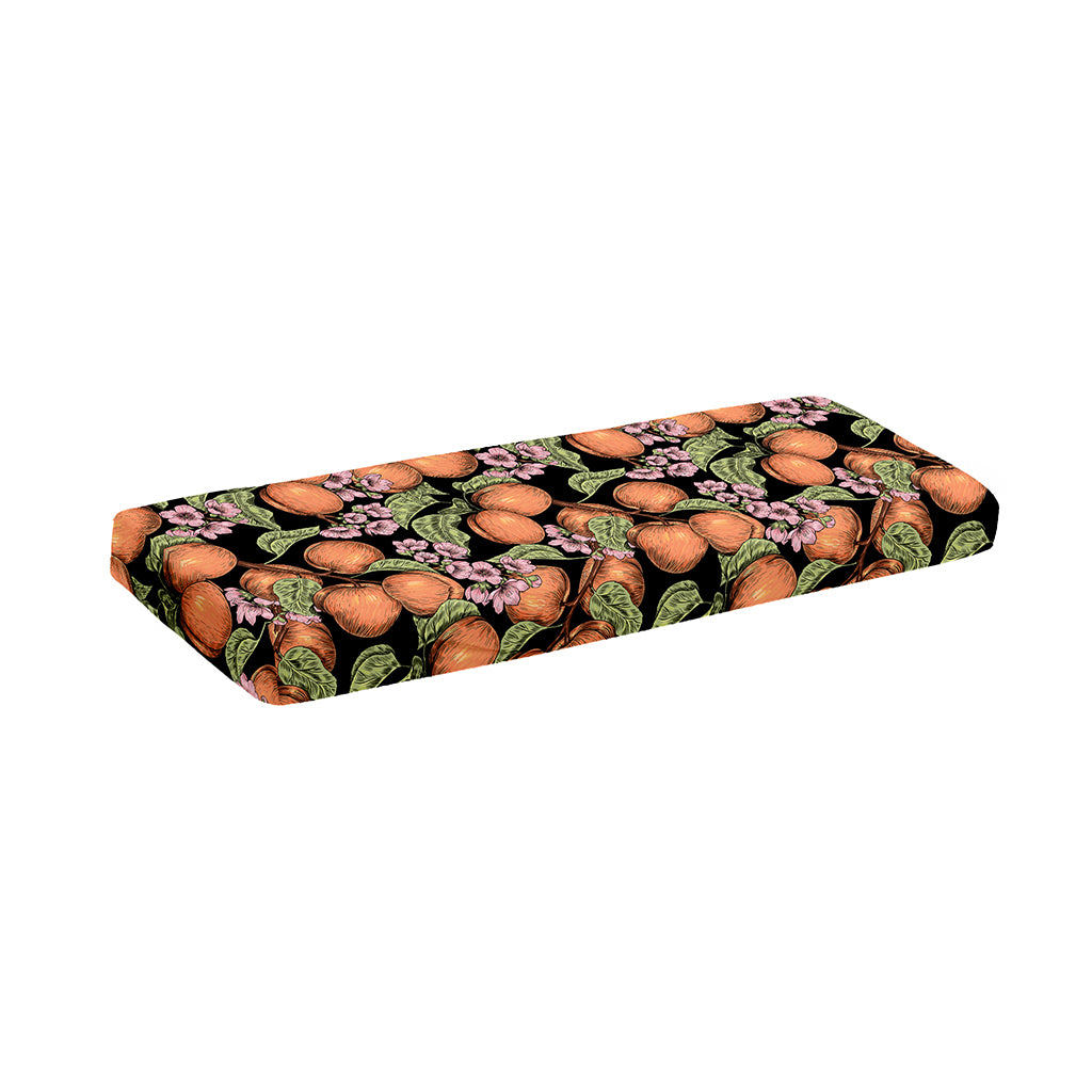Apricot And Flower Pattern Print Piano Keyboard Cover