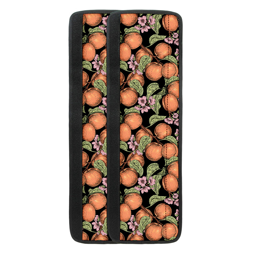 Apricot And Flower Pattern Print Refrigerator Handle Covers