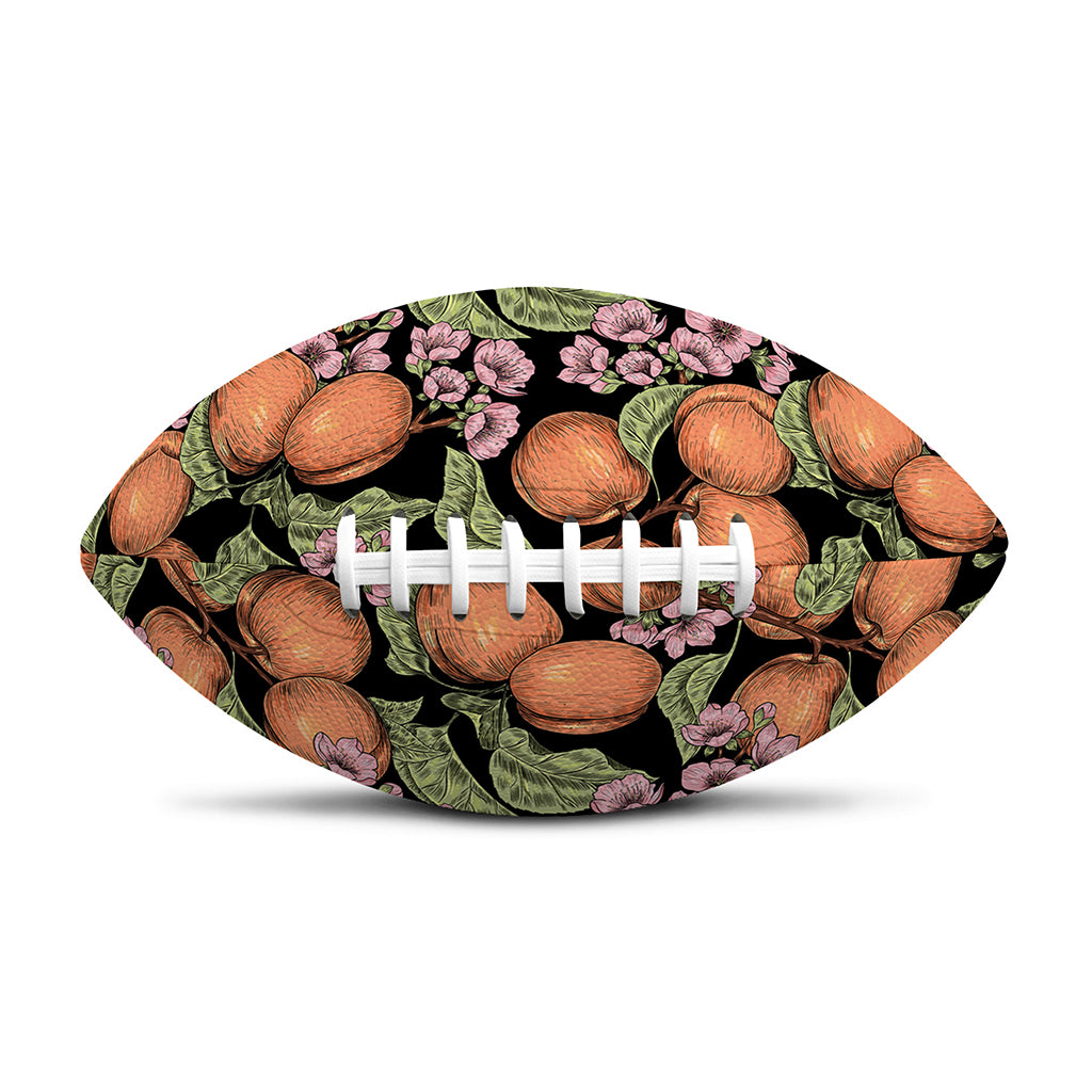 Apricot And Flower Pattern Print Rugby Ball