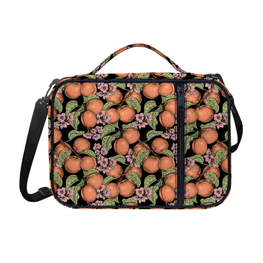 Apricot And Flower Pattern Print Shoulder Strap Bible Bag