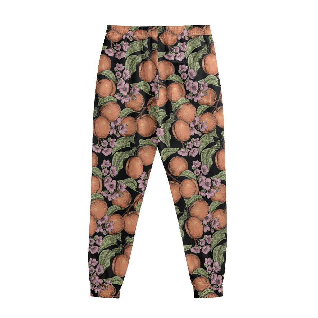 Apricot And Flower Pattern Print Sweatpants