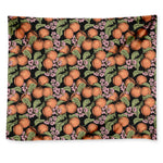 Apricot And Flower Pattern Print Tapestry