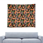 Apricot And Flower Pattern Print Tapestry