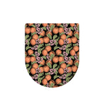 Apricot And Flower Pattern Print Toilet Lid Cover
