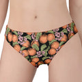 Apricot And Flower Pattern Print Women's Panties