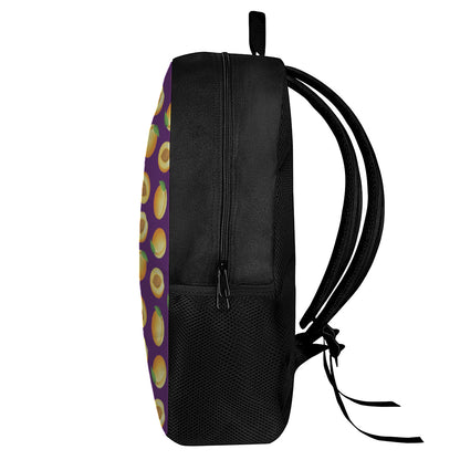 Apricot Fruit Pattern Print 17 Inch Backpack