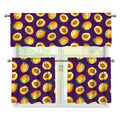Apricot Fruit Pattern Print 3 Piece Kitchen Curtains