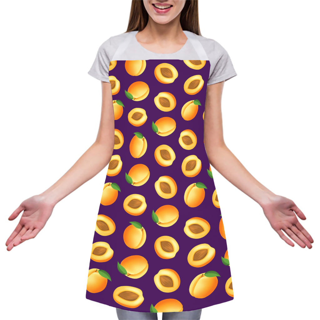 Apricot Fruit Pattern Print Adjustable Apron