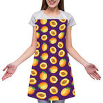 Apricot Fruit Pattern Print Adjustable Apron