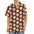Apricot Fruit Pattern Print Aloha Shirt