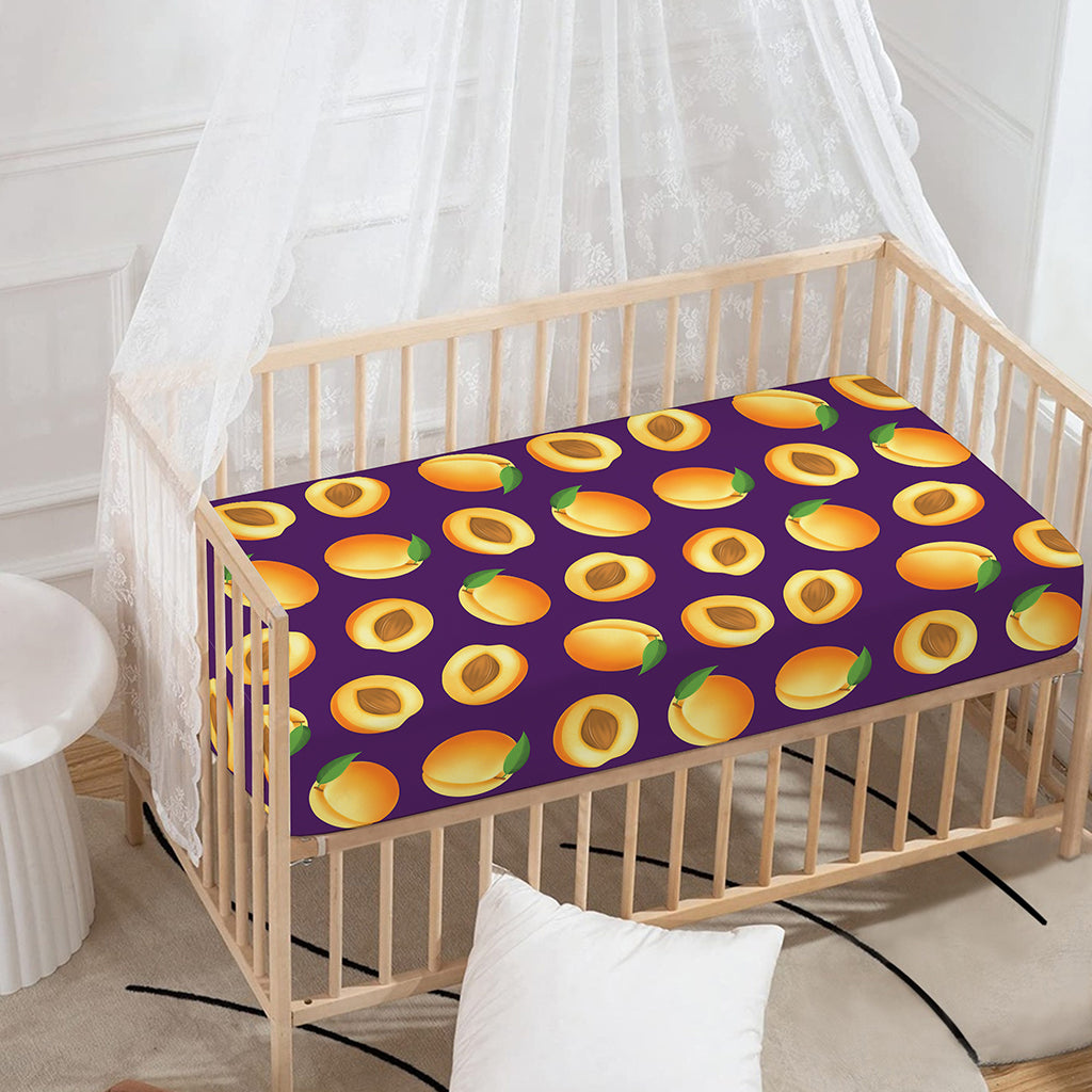 Apricot Fruit Pattern Print Baby Crib Sheet