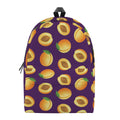 Apricot Fruit Pattern Print School Backpack