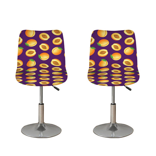 Apricot Fruit Pattern Print Bar Stool Covers