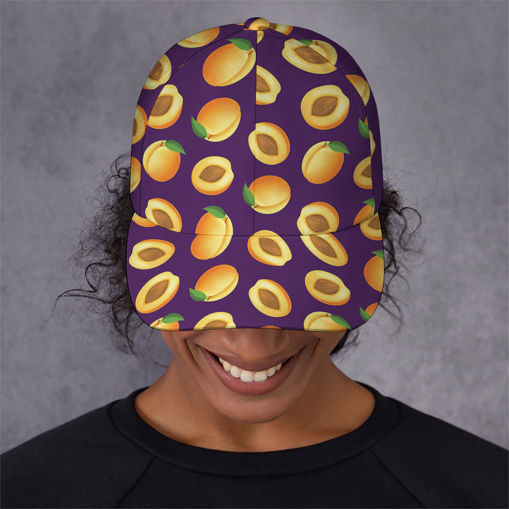 Apricot Fruit Pattern Print Baseball Cap