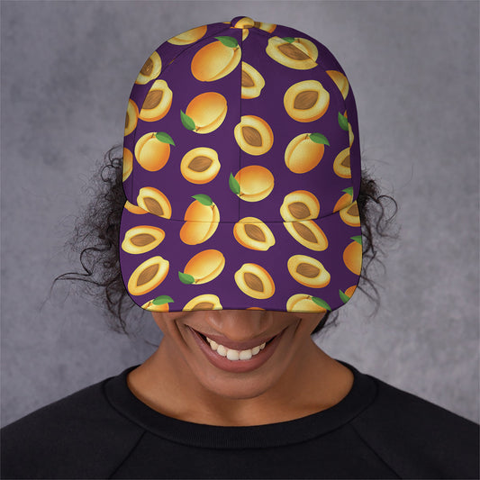Apricot Fruit Pattern Print Baseball Cap