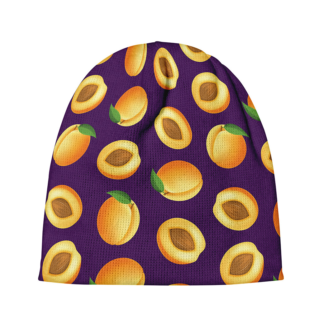 Apricot Fruit Pattern Print Beanie