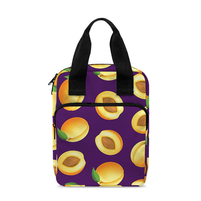 Apricot Fruit Pattern Print Bible Tote Bag