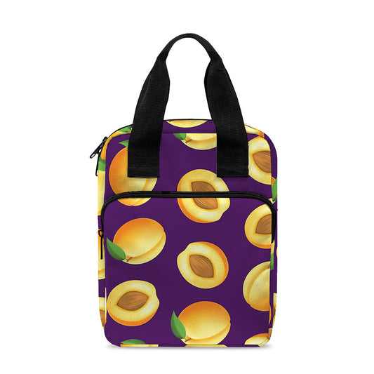 Apricot Fruit Pattern Print Bible Tote Bag