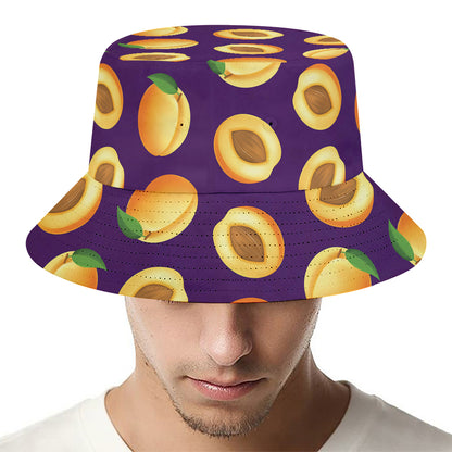 Apricot Fruit Pattern Print Bucket Hat