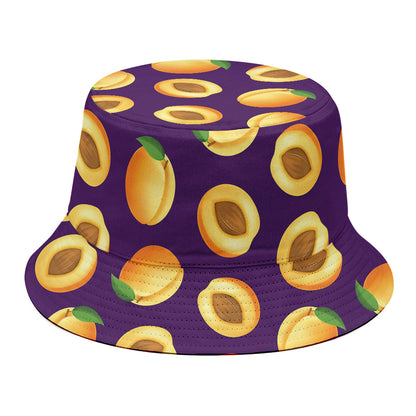 Apricot Fruit Pattern Print Bucket Hat