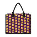 Apricot Fruit Pattern Print Canvas Tote Bag