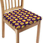 Apricot Fruit Pattern Print Chair Cushion Cover