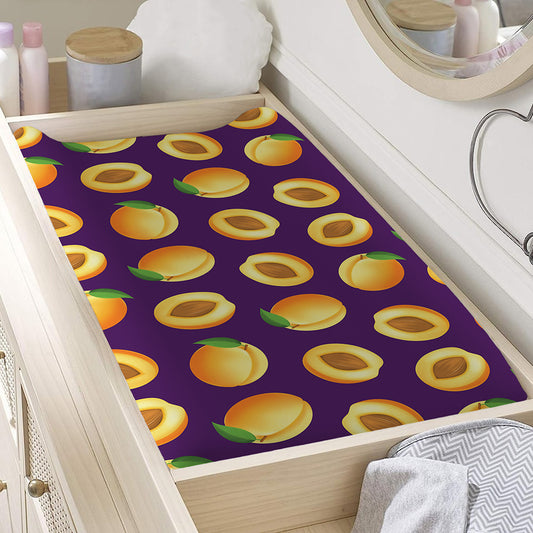 Apricot Fruit Pattern Print Changing Pad Cover