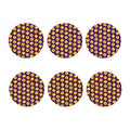 Apricot Fruit Pattern Print Coaster Set