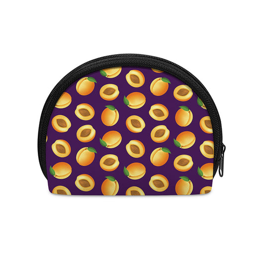 Apricot Fruit Pattern Print Coin Purse