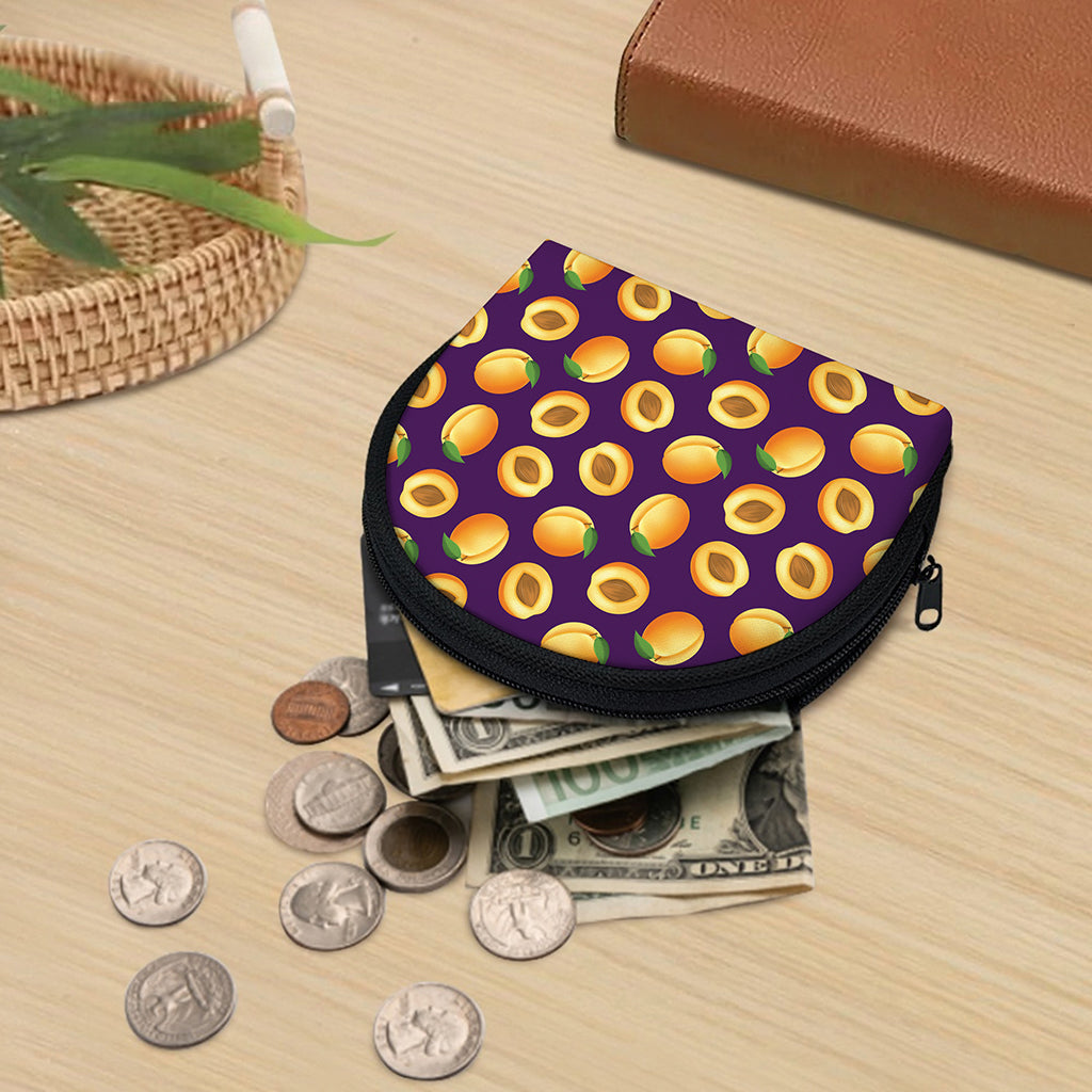 Apricot Fruit Pattern Print Coin Purse