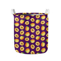 Apricot Fruit Pattern Print Collapsible Laundry Basket