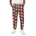 Apricot Fruit Pattern Print Cotton Sweatpants
