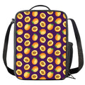 Apricot Fruit Pattern Print Crossbody Lunch Bag