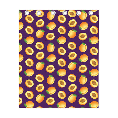 Apricot Fruit Pattern Print Curtain
