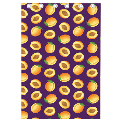 Apricot Fruit Pattern Print Curtain