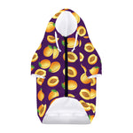 Apricot Fruit Pattern Print Dog Zip Up Hoodie