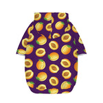 Apricot Fruit Pattern Print Dog Zip Up Hoodie