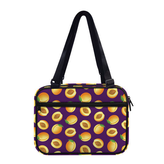 Apricot Fruit Pattern Print Double Strap Bible Bag