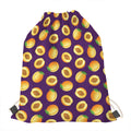 Apricot Fruit Pattern Print Drawstring Bag