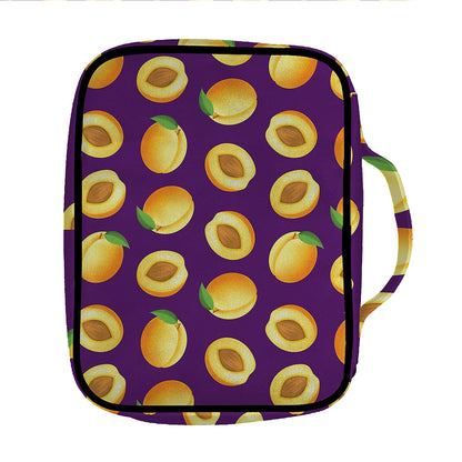 Apricot Fruit Pattern Print Front Pocket Bible Bag
