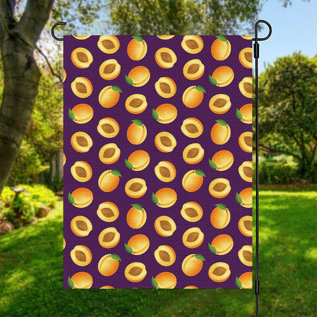 Apricot Fruit Pattern Print Garden Flag