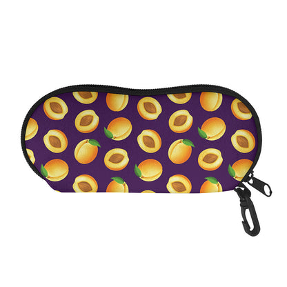 Apricot Fruit Pattern Print Glasses Case