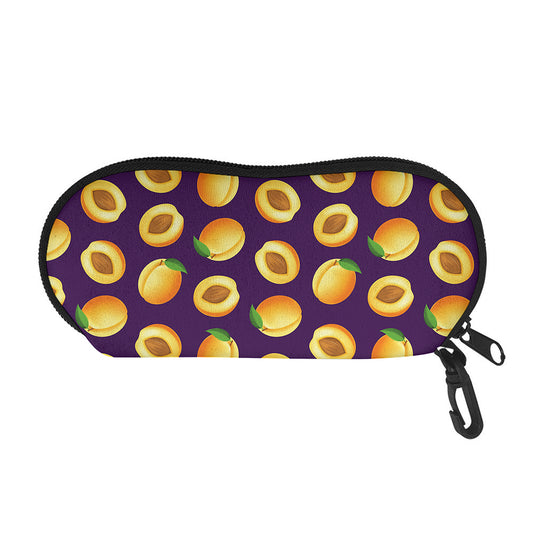 Apricot Fruit Pattern Print Glasses Case