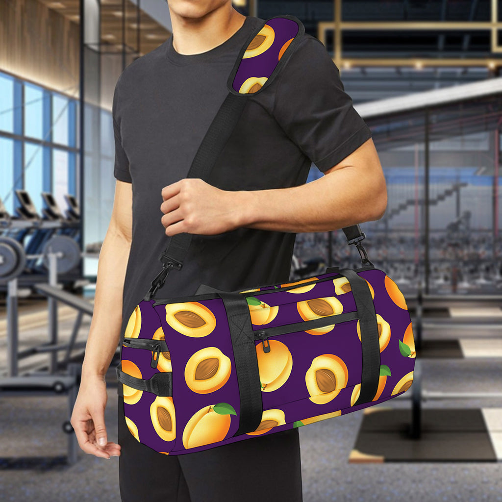 Apricot Fruit Pattern Print Gym Bag