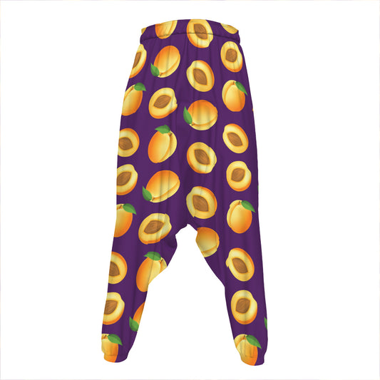 Apricot Fruit Pattern Print Hammer Pants