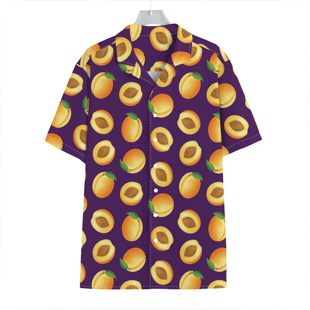 Apricot Fruit Pattern Print Hawaiian Shirt
