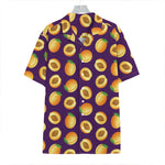 Apricot Fruit Pattern Print Hawaiian Shirt
